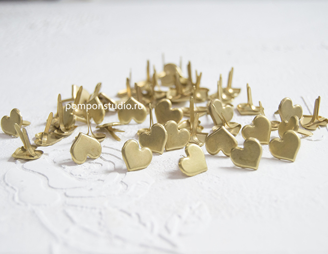 Набор брадс Gold Heart (50 шт) от Creative Impressions   